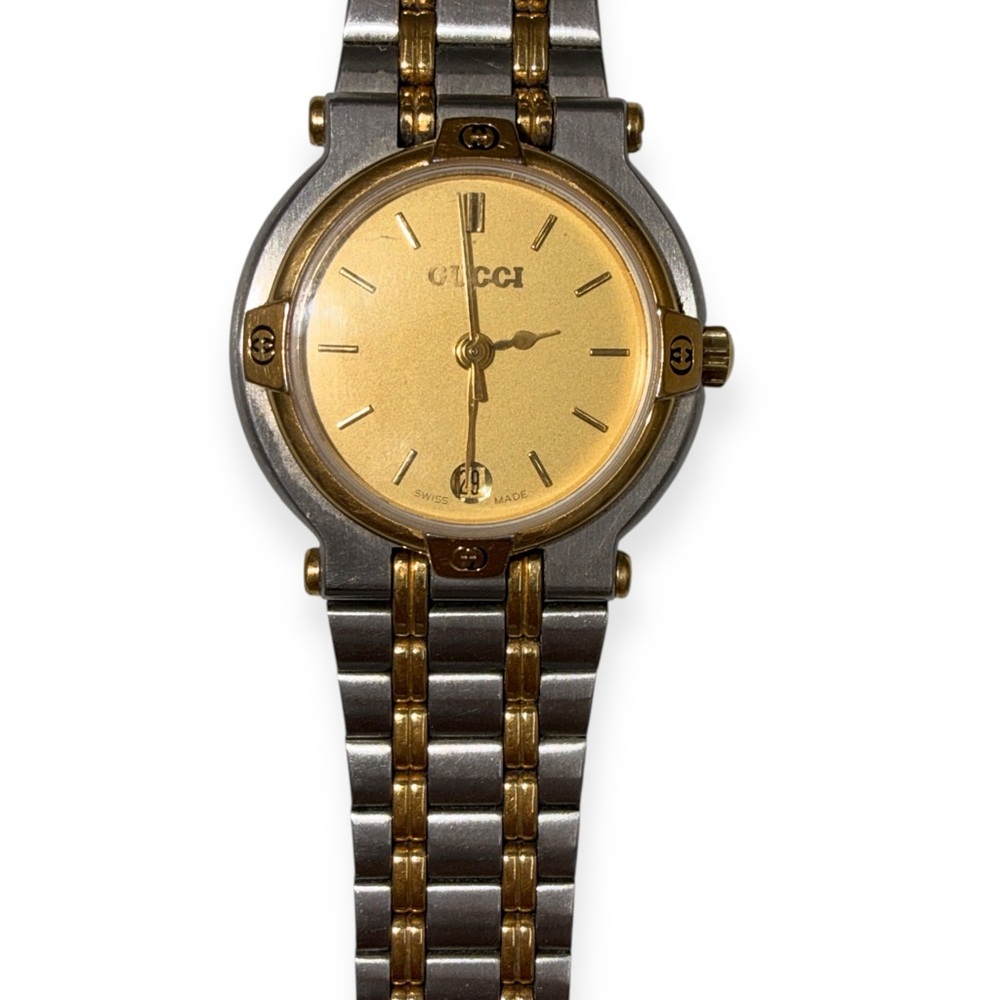 GUCCI 9000L Vintage Two-Tone Date Watch | COA Included - Picture 11 of 14